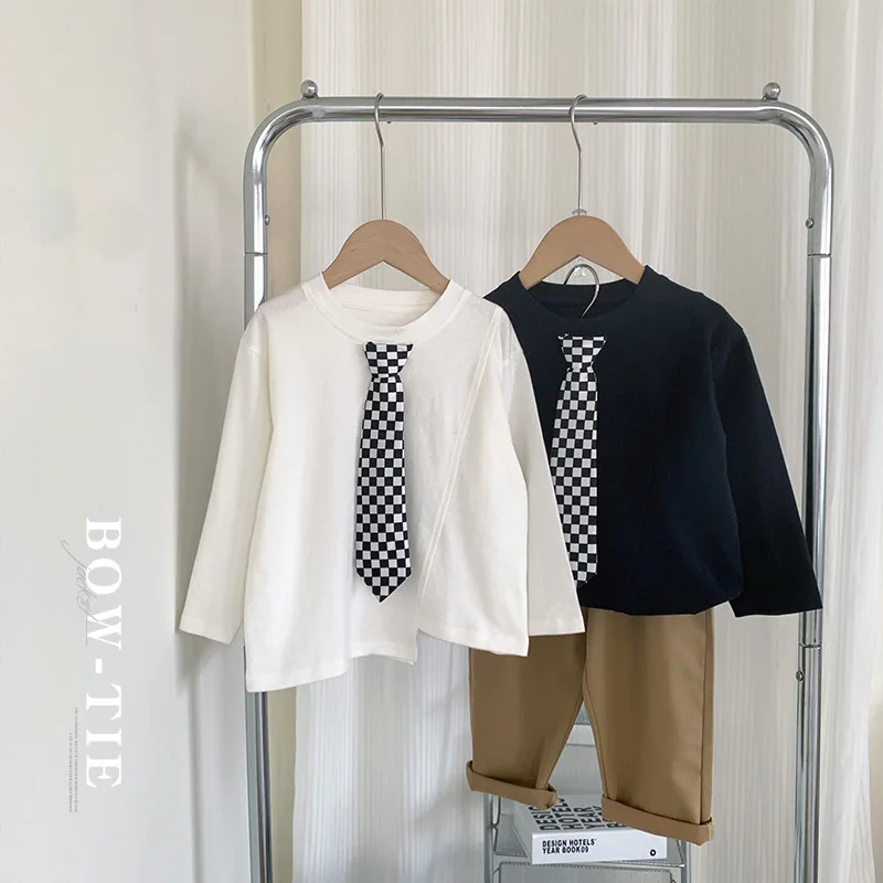 Kids Clothes Children Long Sleeve T Shirt Boys and Girls Solid Color Bottom Shirt Korean Tops Cotton Fashion Unisex Tie Jacket
Kids Clothes Children Long Sleeve T Shirt Boys and Girls Solid Color Bottom Shirt Korean Tops Cotton Fashion Unisex Tie Jacket