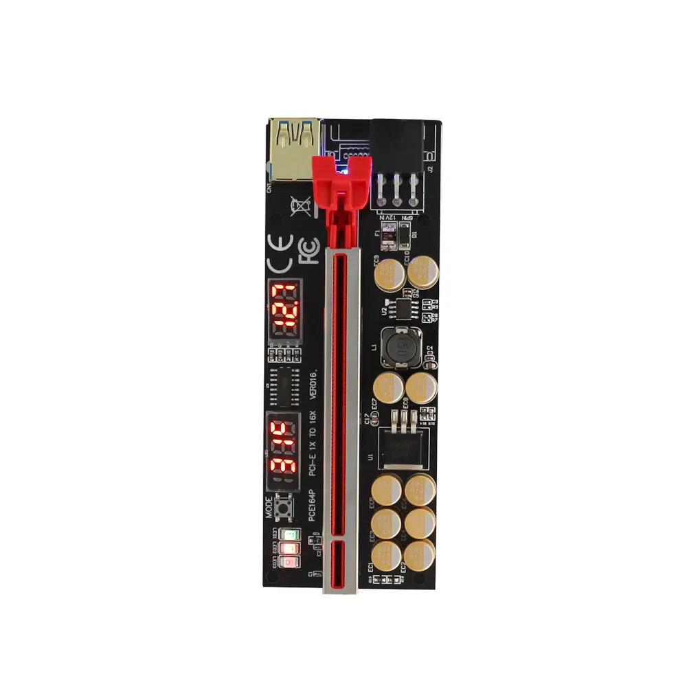 PCIE Riser 016 V016 VER016 Riser PCI Express X16 светодиодный графический процессор с температурным напряжением 1X 6Pin USB 3,0 переходник для карточки майнинга для в...
PCIE Riser 016 V016 VER016 Riser PCI Express X16 светодиодный графический процессор с температурным напряжением 1X 6Pin USB 3,0 переходник для карточки майнинга для в...