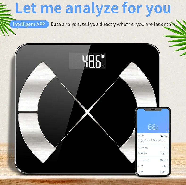 Weegschaal Bluetooth Lichaamsvet Nauwkeurige Mobiele Telefoon Analyzer App Smart Elektronische Bmi Samenstelling Analyzer 
Weegschaal Bluetooth Lichaamsvet Nauwkeurige Mobiele Telefoon Analyzer App Smart Elektronische Bmi Samenstelling Analyzer