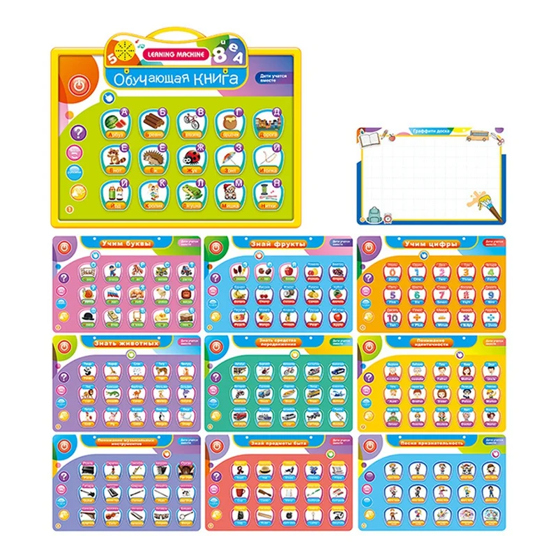 Children Russian English Early Education Reading Learning Machine Voice E-Book Board Toys For Kids
Children Russian English Early Education Reading Learning Machine Voice E-Book Board Toys For Kids