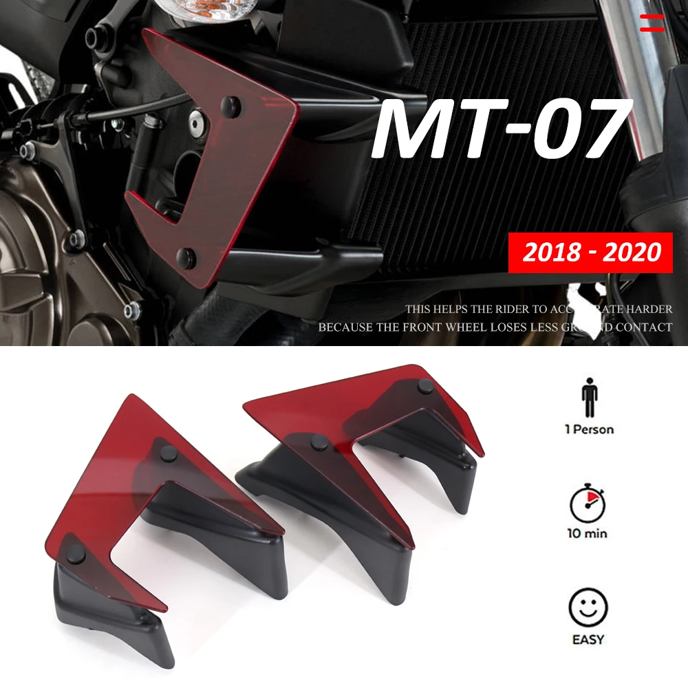 

For Yamaha MT-07 MT07 MT 07 2018 2019 2020 NEW Motorcycle Side Downforce Naked Spoilers Fixed Winglet Fairing Wing Deflectors