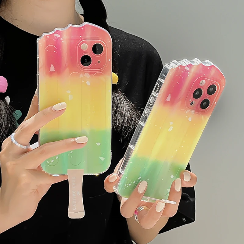 INS Korea Summer 3D Fruit Ice Cream Shape Invisible Stand Case For IPhone 11 12 13 Pro XS Max XR Cute Cartoon Couple Soft Cover
INS Korea Summer 3D Fruit Ice Cream Shape Invisible Stand Case For IPhone 11 12 13 Pro XS Max XR Cute Cartoon Couple Soft Cover