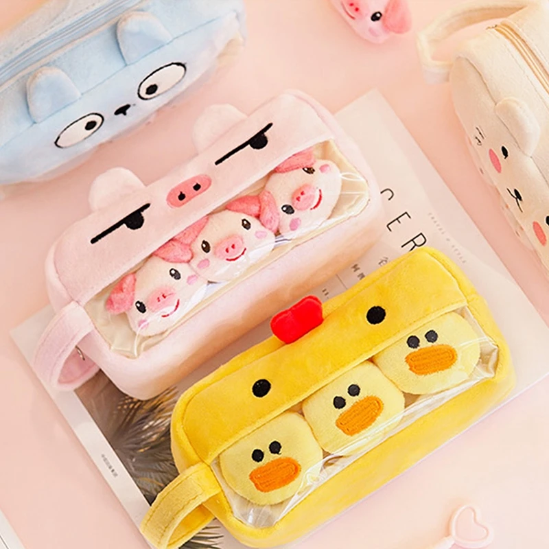 Plush Pencil Case Large Capacity Cute Pencil Bag Multifunction Estuche Escolar Kawaii Trousse Scolaire 3 Pins School Supplies
Plush Pencil Case Large Capacity Cute Pencil Bag Multifunction Estuche Escolar Kawaii Trousse Scolaire 3 Pins School Supplies