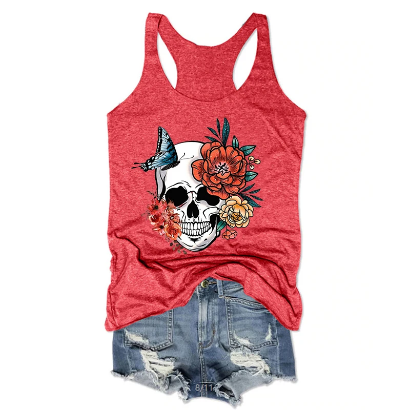 Skull Butterfly Tops Women 2022 Skull Bone Flower Tank Tops Vintage Flower Skull Womens Clothes Cute Tops Classic L
Skull Butterfly Tops Women 2022 Skull Bone Flower Tank Tops Vintage Flower Skull Womens Clothes Cute Tops Classic L