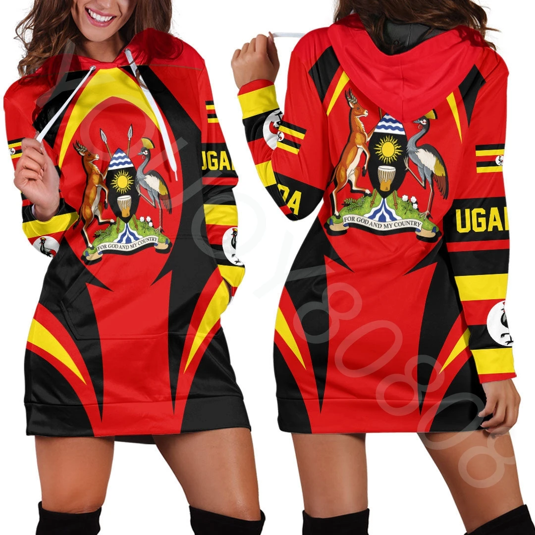 New Africazone Clothing - Uganda Action Flag Hoodie Dress Casual Loose Street Style Ladies Hooded Dress
New Africazone Clothing - Uganda Action Flag Hoodie Dress Casual Loose Street Style Ladies Hooded Dress