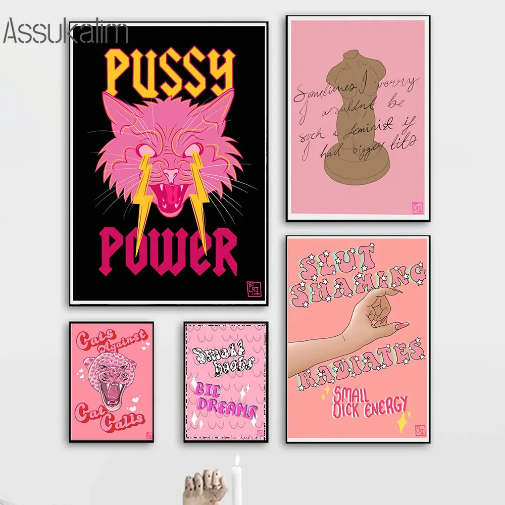 Pink Nordic Female Power Canvas Painting Feminism Girl Gift Wall Art Posters Modern Wall Pictures For Living Room Home Decor
Pink Nordic Female Power Canvas Painting Feminism Girl Gift Wall Art Posters Modern Wall Pictures For Living Room Home Decor