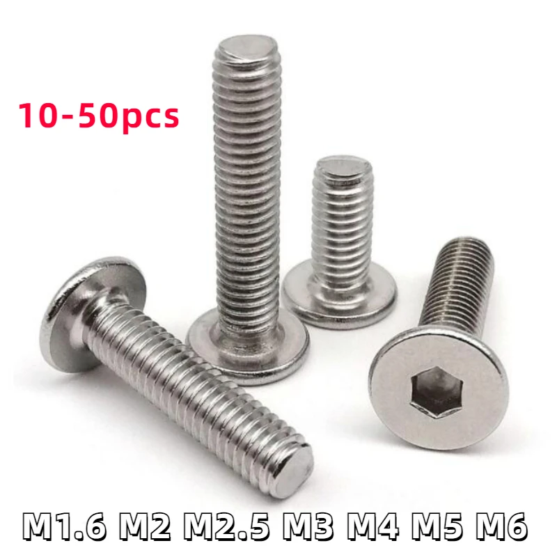 10-50pcs Countersunk Bolt CM 304 Stainless Steel Hex Hexagon Socket Cross Ultra Thin Flat Head Screw M1.6 M2 M2.5 M3 M4 M5 M6
10-50pcs Countersunk Bolt CM 304 Stainless Steel Hex Hexagon Socket Cross Ultra Thin Flat Head Screw M1.6 M2 M2.5 M3 M4 M5 M6