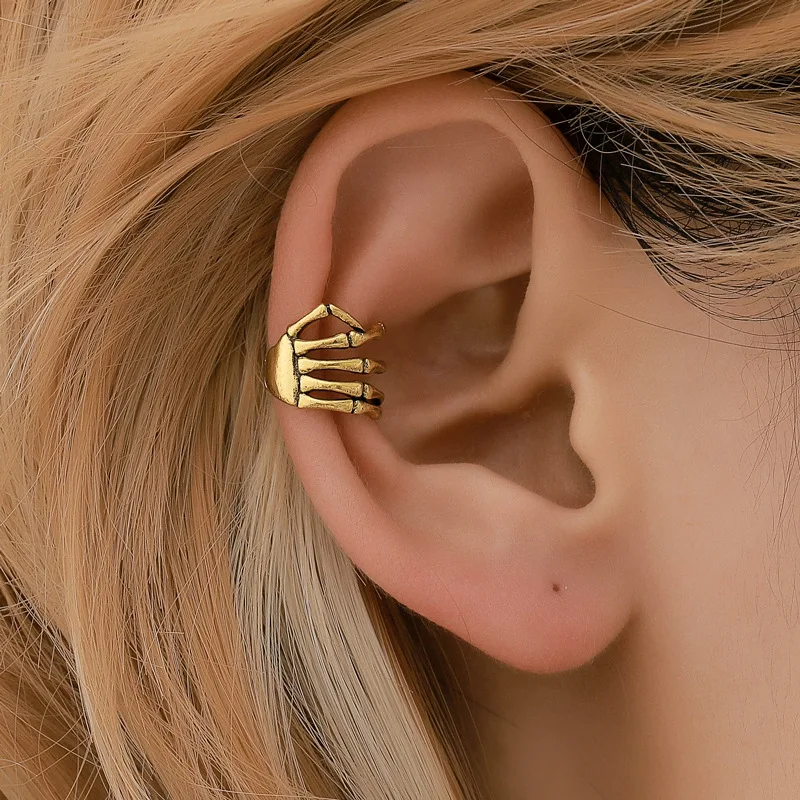 Ear Clip None Pierping Punk Skeleton Hand Hand Spine Earless Piercing Ear Bone Clip For Women Men Body Pierping Accessory
Ear Clip None Pierping Punk Skeleton Hand Hand Spine Earless Piercing Ear Bone Clip For Women Men Body Pierping Accessory