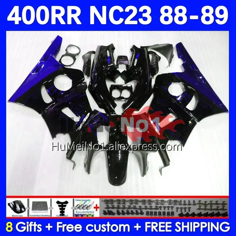 

CBR400RR For HONDA CBR 400 RR 400RR 1988 1989 1990 1991 1992 1993 135No.12 flames blue CBR400 RR NC23 88 89 90 91 92 93 Fairing