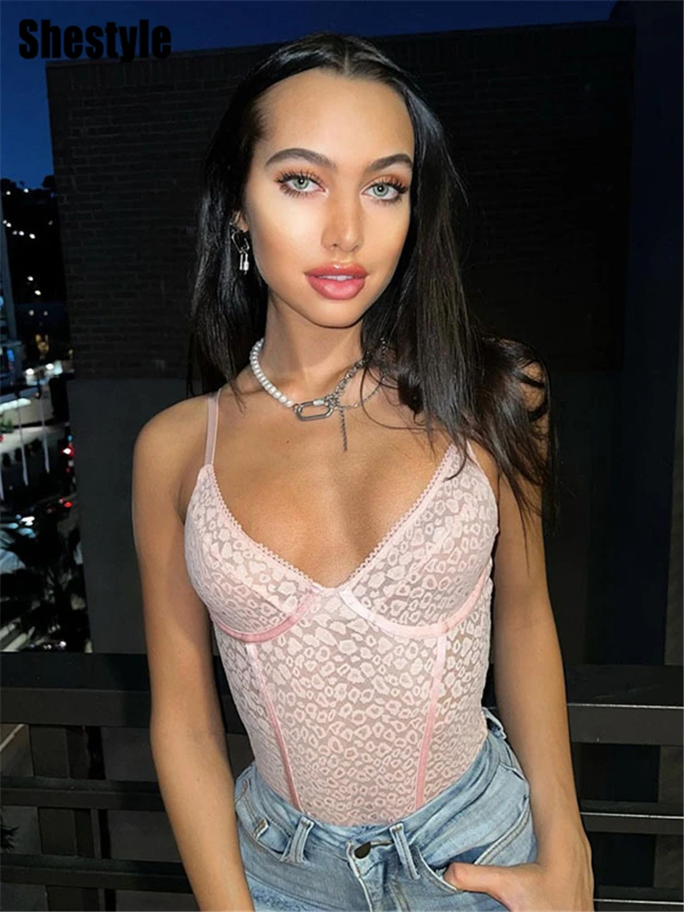 Shestyle Pink Leopard Underwire Bodysuits Women See Through Chest Wrapping V Neck Mesh Suitable Hot Body Tops 2022 New
Shestyle Pink Leopard Underwire Bodysuits Women See Through Chest Wrapping V Neck Mesh Suitable Hot Body Tops 2022 New