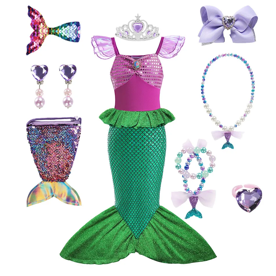 Платье принцессы Ариэль, маленькая Русалочка, для девочек
Платье принцессы Ариэль, маленькая Русалочка, для девочек