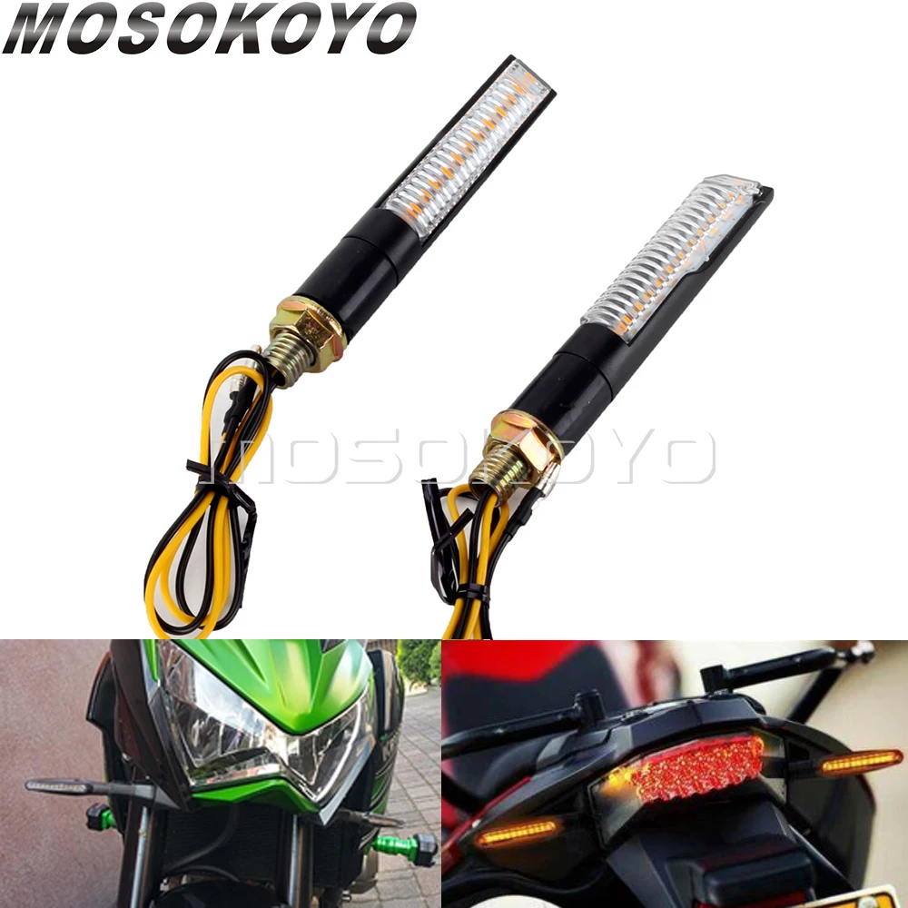 Universal LED Sequential Turn Signal Motorcycle Flowing Flasher Blinker Indicator Lamp Light for Suzuki Yamaha Honda Kawasaki
Universal LED Sequential Turn Signal Motorcycle Flowing Flasher Blinker Indicator Lamp Light for Suzuki Yamaha Honda Kawasaki