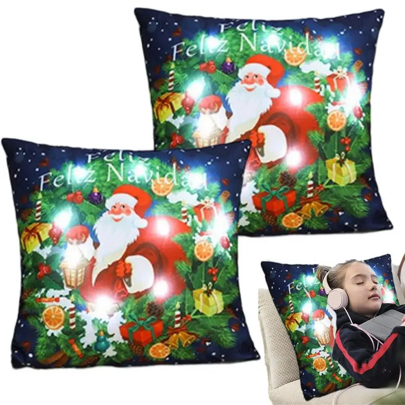 LED Christmas Pillowcase Santa Claus Luminous Pillowcases Pillow Cushion Cover with Lights Christmas Decorations for Home
LED Christmas Pillowcase Santa Claus Luminous Pillowcases Pillow Cushion Cover with Lights Christmas Decorations for Home