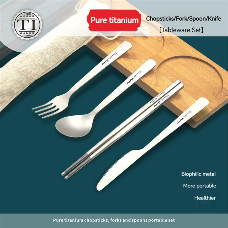 Pure Titanium Cutlery Set Outdoor Household Knife Fork Spoon With Storage Box Lightweight Travel Camping Portable Tableware Set
Pure Titanium Cutlery Set Outdoor Household Knife Fork Spoon With Storage Box Lightweight Travel Camping Portable Tableware Set