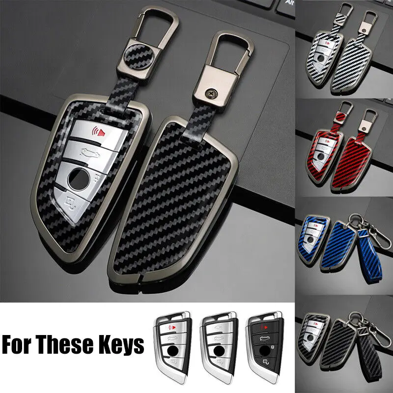 

Zinc Alloy Leather TPU Car Smart Remote Key Fob Case Cover With Keychian For BMW X1 X2 X3 X4 X5 X6 X7 X6M X5M 1 2 3 4 5 6 7 8