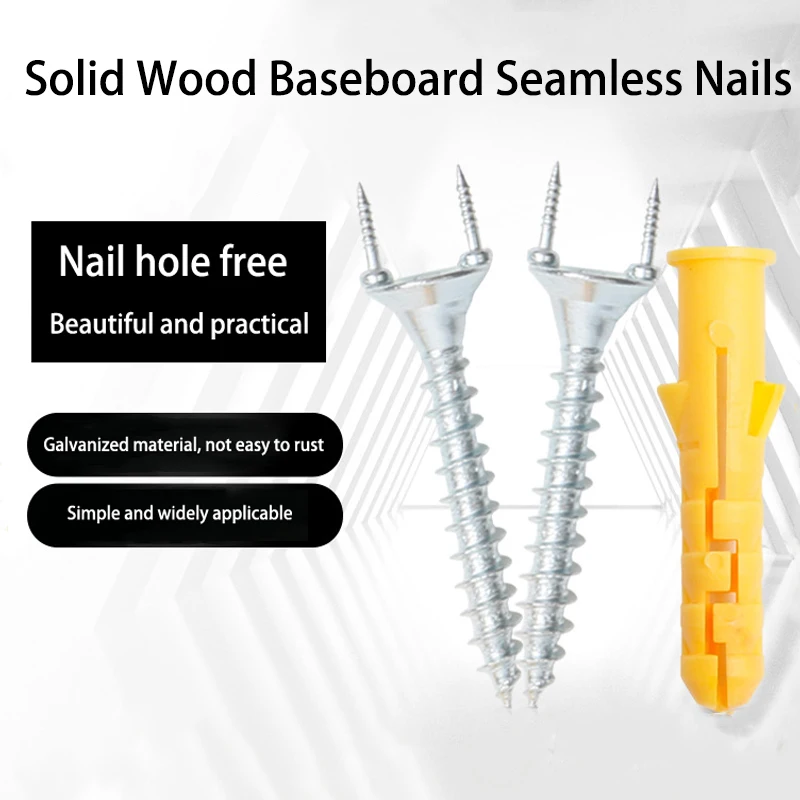 50PCS Seamless Nails Double-Headed Screw Solid Wood Baseboard Seamless Nails Foot Line Special Nails Invisible Security Screws
50PCS Seamless Nails Double-Headed Screw Solid Wood Baseboard Seamless Nails Foot Line Special Nails Invisible Security Screws