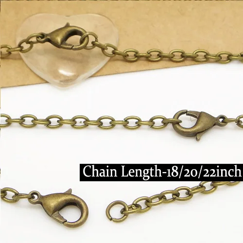 Three lengths-45/50/55mm 50pcs Antique Bronze Iron Metal 3*4mm "O"-shaped Chains with Lobster Clasp for DIY Jewelry Making
Three lengths-45/50/55mm 50pcs Antique Bronze Iron Metal 3*4mm "O"-shaped Chains with Lobster Clasp for DIY Jewelry Making