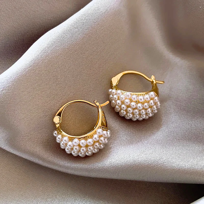 2023 New Unique Design Pearl Basket Gold Color Earrings for Women Fashion Trend Personality Elegant Temperament Girls Jewelry
2023 New Unique Design Pearl Basket Gold Color Earrings for Women Fashion Trend Personality Elegant Temperament Girls Jewelry
