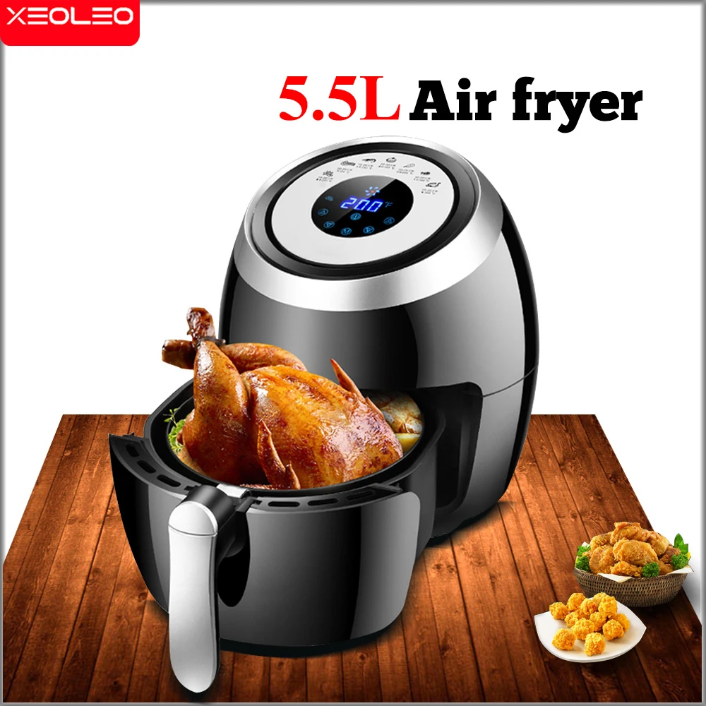 XEOLEO 5.5L Electric frier Air fryer French fries fryer Intelligent Deep fryer Automatic Oil free Air frying machine 1500W 220V
XEOLEO 5.5L Electric frier Air fryer French fries fryer Intelligent Deep fryer Automatic Oil free Air frying machine 1500W 220V