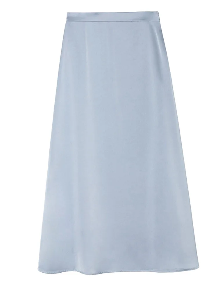 Champagne / Sky Blue Summer Fashion Women's Casual Office Lady Skirts High Waist Below Knee Long Midi A Line Satin Skirt
Champagne / Sky Blue Summer Fashion Women's Casual Office Lady Skirts High Waist Below Knee Long Midi A Line Satin Skirt