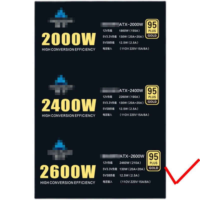 ATX-2600W for Dedicated Power Supply, Support Multiple Graphics Rendering 95 PLUS Gold Certification
ATX-2600W for Dedicated Power Supply, Support Multiple Graphics Rendering 95 PLUS Gold Certification