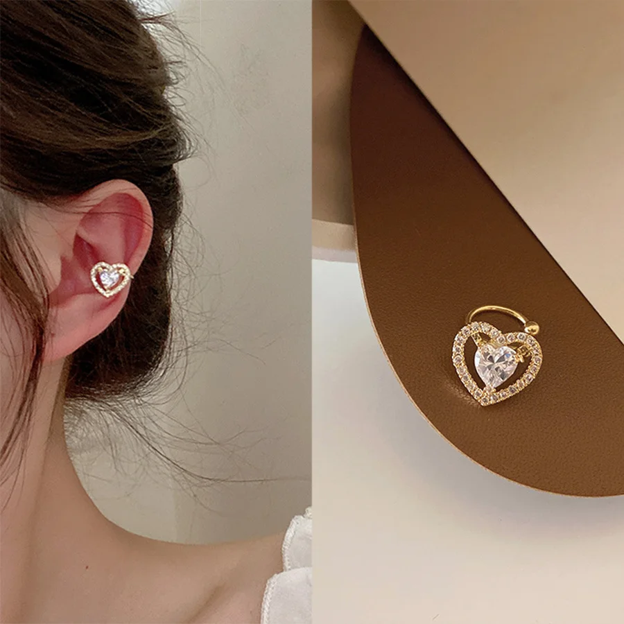 1PC Korea Shiny Zircon Heart Ear Cuff Stackable Simple C-shaped Ear Clips Geometric Bowknot Butterfly Earrings for Women Jewelry
1PC Korea Shiny Zircon Heart Ear Cuff Stackable Simple C-shaped Ear Clips Geometric Bowknot Butterfly Earrings for Women Jewelry