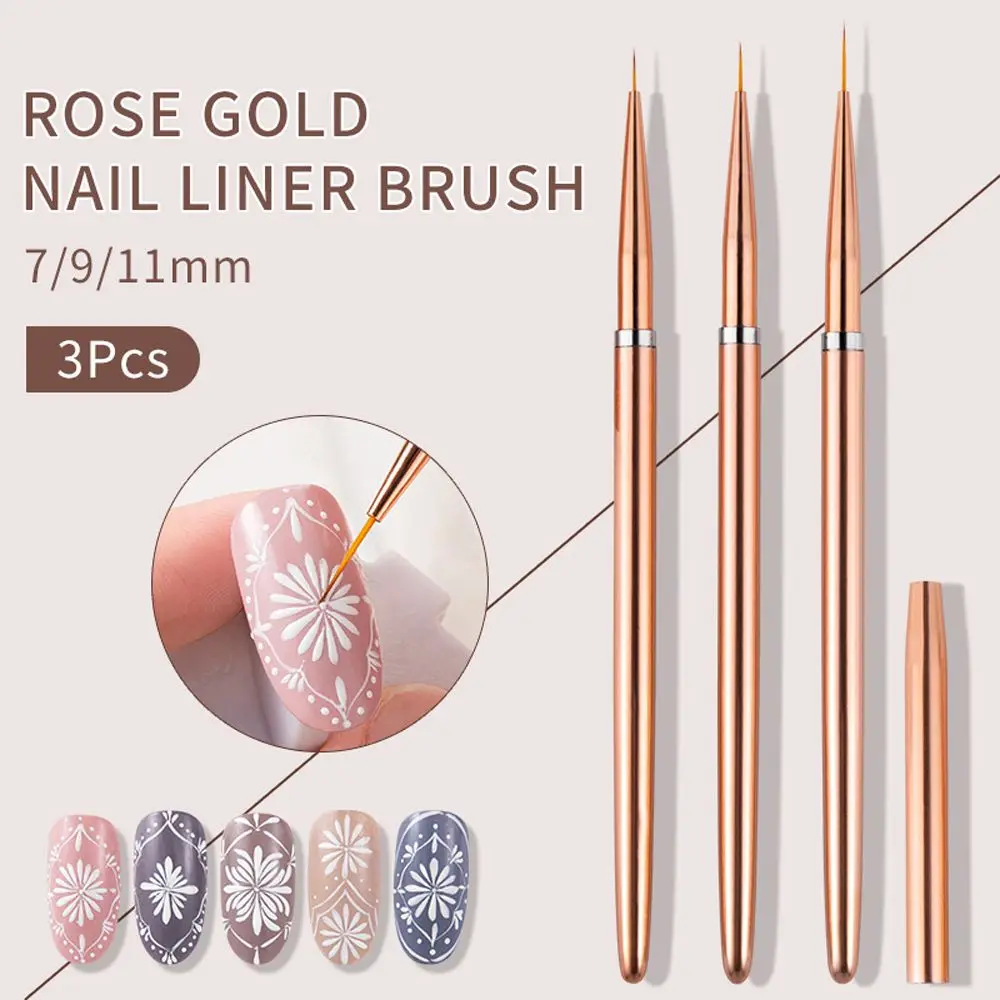3Pcs/set Rose Gold Nail Art UV Gel Brush Drawing Floral Design Nail Art Tool Set 7/9/11mm
3Pcs/set Rose Gold Nail Art UV Gel Brush Drawing Floral Design Nail Art Tool Set 7/9/11mm