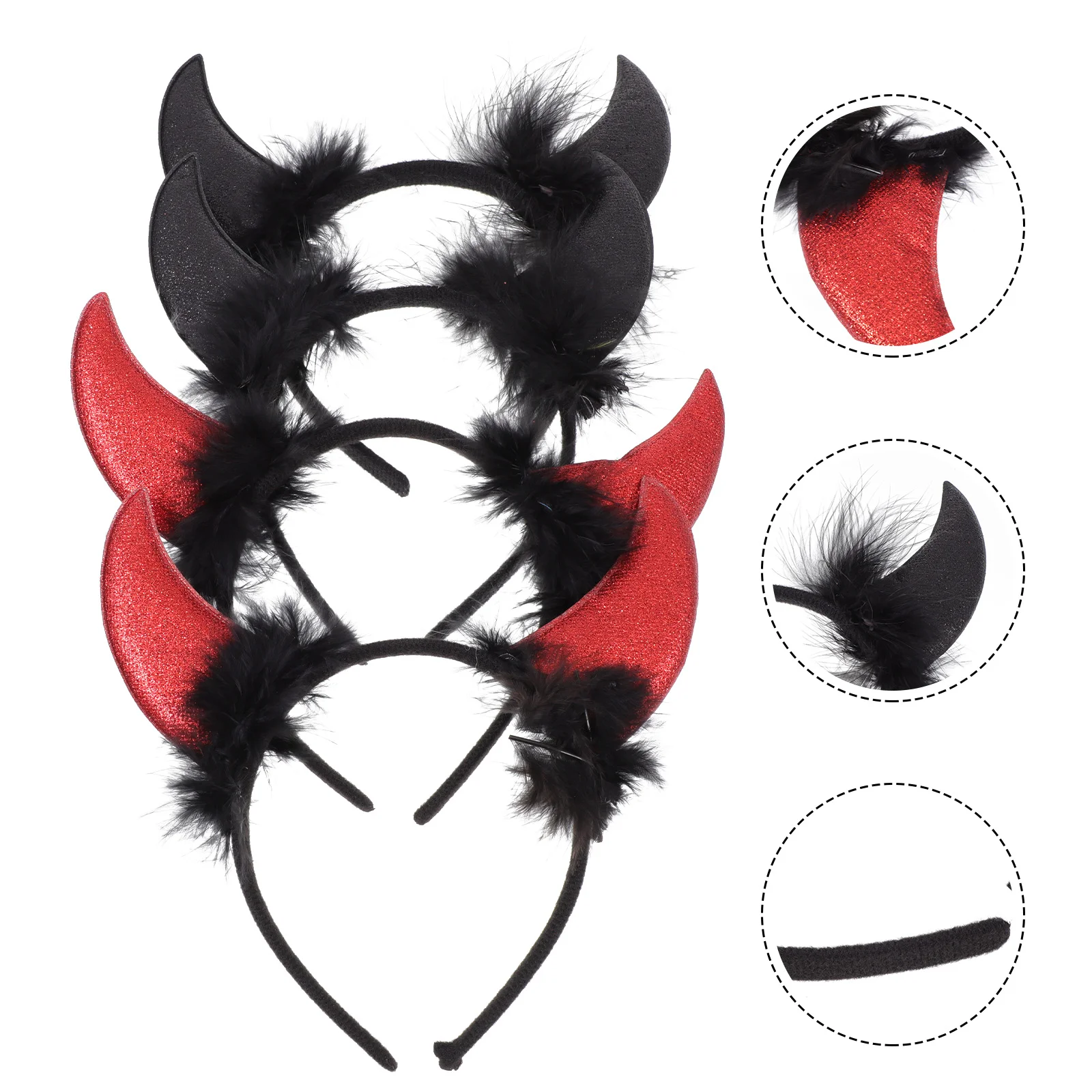 4 Pcs Black Girl Hair Accessories Devil's Horn Headband Hairbands Trumpet Costume Halloween Decoration Fabric Miss
4 Pcs Black Girl Hair Accessories Devil's Horn Headband Hairbands Trumpet Costume Halloween Decoration Fabric Miss