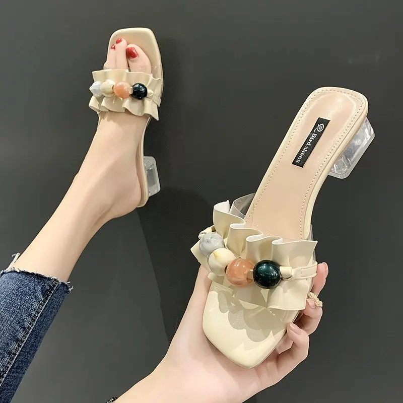 

Shoes for Women 2022 New Summer Women Shoes Fashion Sandals Heels Women Open Toe Slippers Women Zapatos De Mujer Claquette Femme