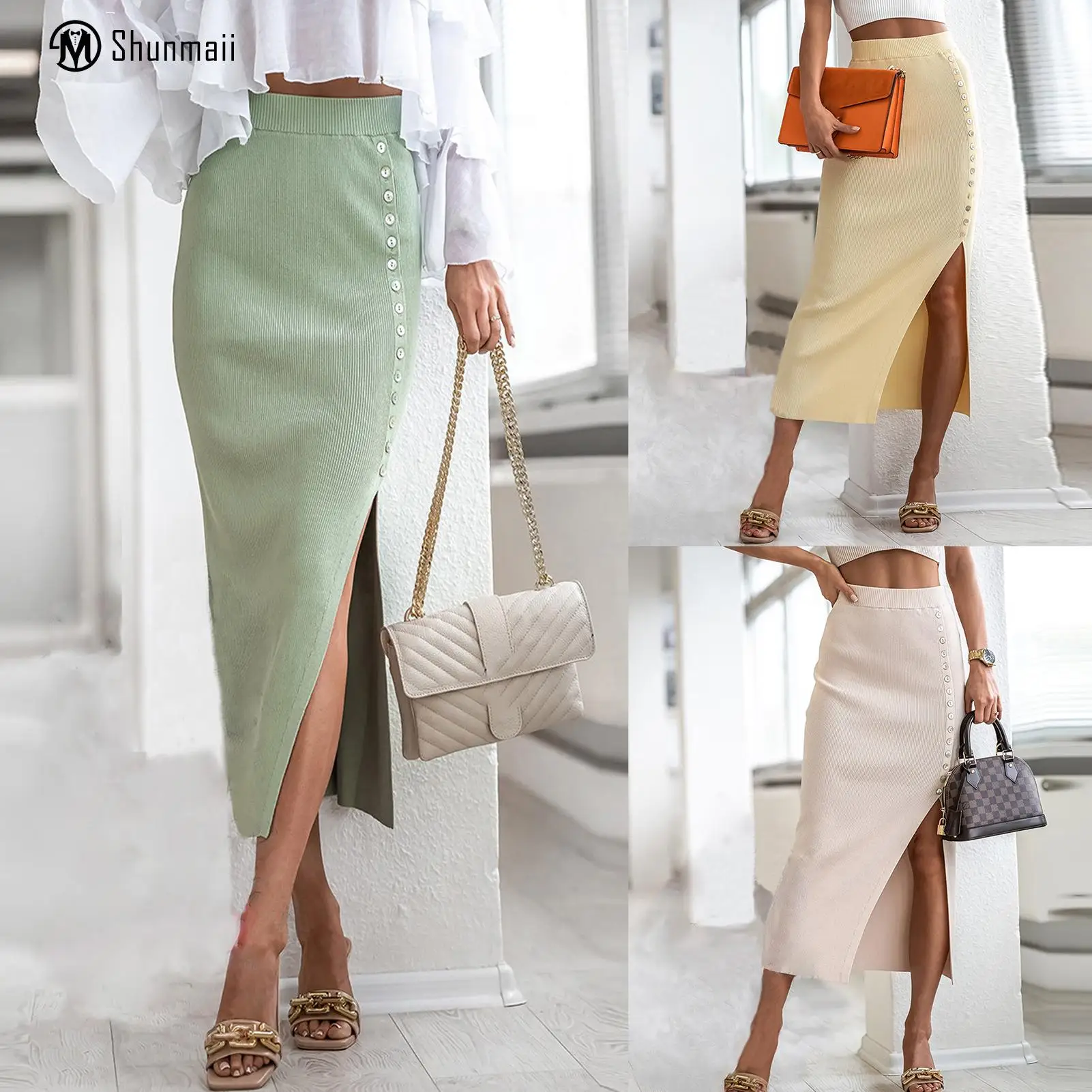 Women Bodycon Skirt Side Slit Ladies Pencil Midi Skirt Solid Color Asymmetrical Elegant Style Slim Fit Daily Outfit
Women Bodycon Skirt Side Slit Ladies Pencil Midi Skirt Solid Color Asymmetrical Elegant Style Slim Fit Daily Outfit