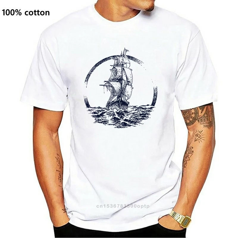 634 футболка с пиратским кораблем Карибский пиратский алый матей Летающий