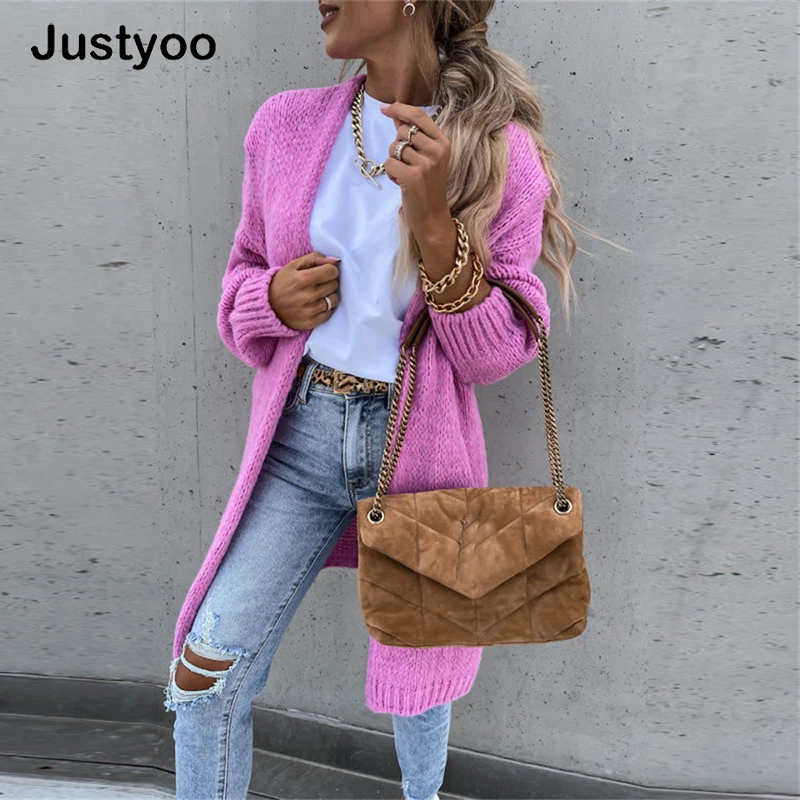 Autumn Winter Fashion Knitted Cardigan Casual Long Sleeve Solid Color Midi Coats Women Elegant Loose Straight Sweater Outerwear
Autumn Winter Fashion Knitted Cardigan Casual Long Sleeve Solid Color Midi Coats Women Elegant Loose Straight Sweater Outerwear