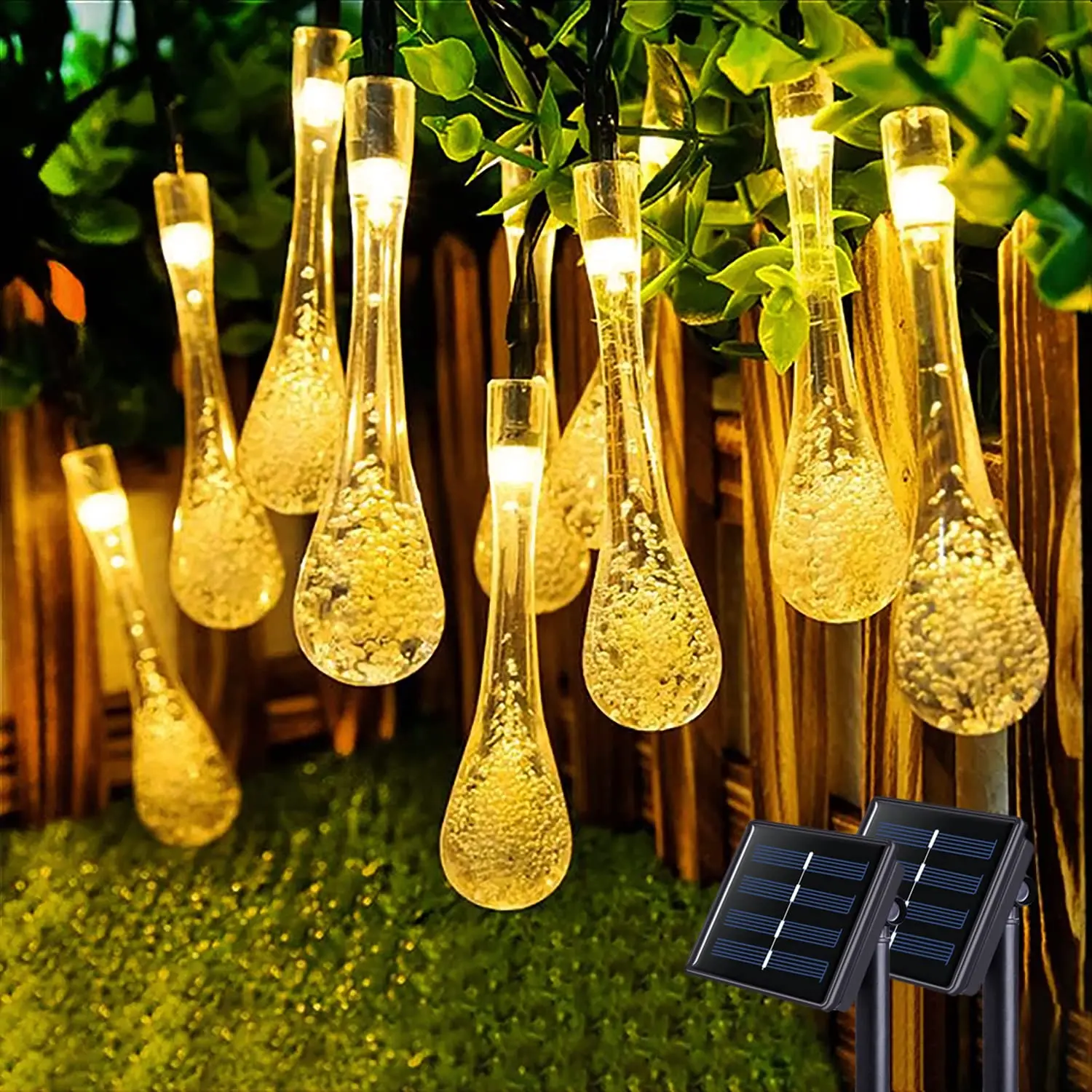 100LEDs WaterDrop Twinkling Solar Fairy Light with 8 Modes Solar Outdoor Lighting Waterproof Christmas Decor Garden
100LEDs WaterDrop Twinkling Solar Fairy Light with 8 Modes Solar Outdoor Lighting Waterproof Christmas Decor Garden