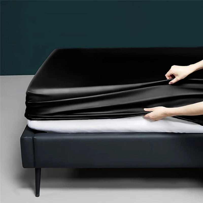 PEIDUO Satin Silk Fitted Sheet High-End Bedspread Luxury Elastic Band Bed Sheet Solid Color Mattress Protector Cover
PEIDUO Satin Silk Fitted Sheet High-End Bedspread Luxury Elastic Band Bed Sheet Solid Color Mattress Protector Cover