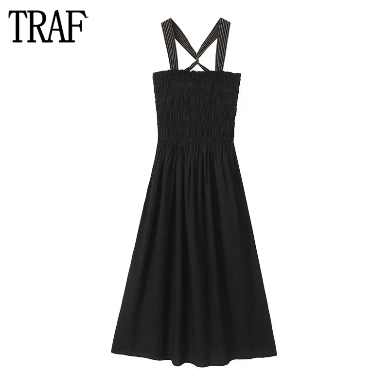 TRAF Off Shoulder Corset Dress Women Black Pleated Midi Dress Woman Sexy Backless Long Dresses for Women Summer Party Dresses
TRAF Off Shoulder Corset Dress Women Black Pleated Midi Dress Woman Sexy Backless Long Dresses for Women Summer Party Dresses