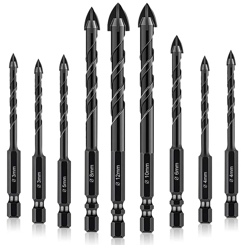 Cross Hex Concrete Drill Bits Set Masonry Drill Bits Tungsten Carbide Tip Work for Glass,Metal,Brick,Tile, Plastic wood
Cross Hex Concrete Drill Bits Set Masonry Drill Bits Tungsten Carbide Tip Work for Glass,Metal,Brick,Tile, Plastic wood