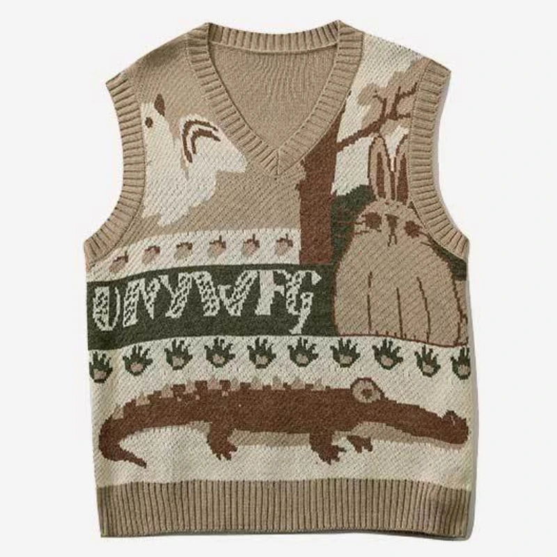 HOUZHOU Vintage Sweater Vest Men's Knitted Sleeveless Men Sweaters Retro V-neck Pullover Blue Japanese Streetwear Harajuku
HOUZHOU Vintage Sweater Vest Men's Knitted Sleeveless Men Sweaters Retro V-neck Pullover Blue Japanese Streetwear Harajuku