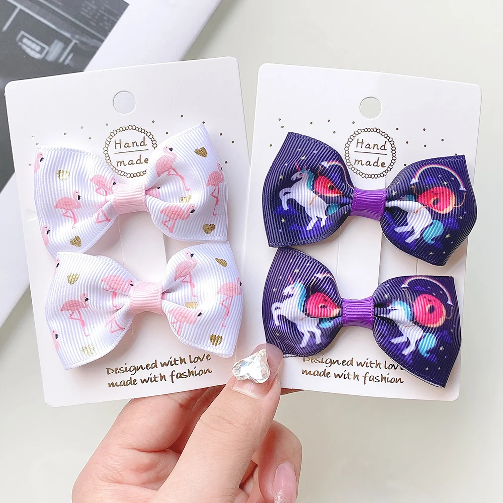 4Pcs/2 Pack Cute Printed Bowknot Hair Bows Hair Clips For Girls Headwear New Handmade Barrettes Best Gifts Kids Hair Accessories
4Pcs/2 Pack Cute Printed Bowknot Hair Bows Hair Clips For Girls Headwear New Handmade Barrettes Best Gifts Kids Hair Accessories