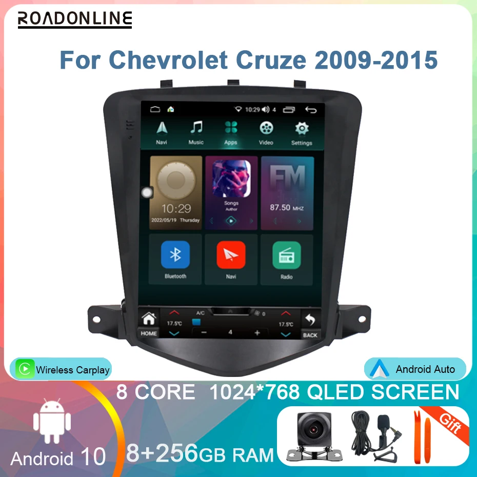 Roadonline For Chevrolet Cruze 2009-2015 Android 10 Tesla Style 9.7 Screen Car GPS Multimedia Radio Player IPS DSP J300 Holden
Roadonline For Chevrolet Cruze 2009-2015 Android 10 Tesla Style 9.7 Screen Car GPS Multimedia Radio Player IPS DSP J300 Holden