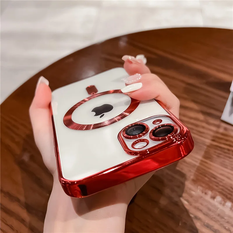 Magsafe Wireless Charge Case For iPhone 14 13 12 11 Pro Max Plus Soft Electroplate Transparent iPhone 13PRO 14 Back Cover
Magsafe Wireless Charge Case For iPhone 14 13 12 11 Pro Max Plus Soft Electroplate Transparent iPhone 13PRO 14 Back Cover