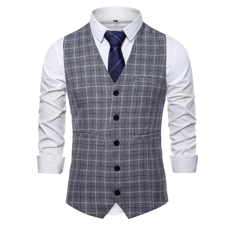 New Arrival Men's Vest Single Breasted Formal Slim Fit Korean Style Sleeveless Work Clothes Professional Wear Suit Vest For Men
New Arrival Men's Vest Single Breasted Formal Slim Fit Korean Style Sleeveless Work Clothes Professional Wear Suit Vest For Men