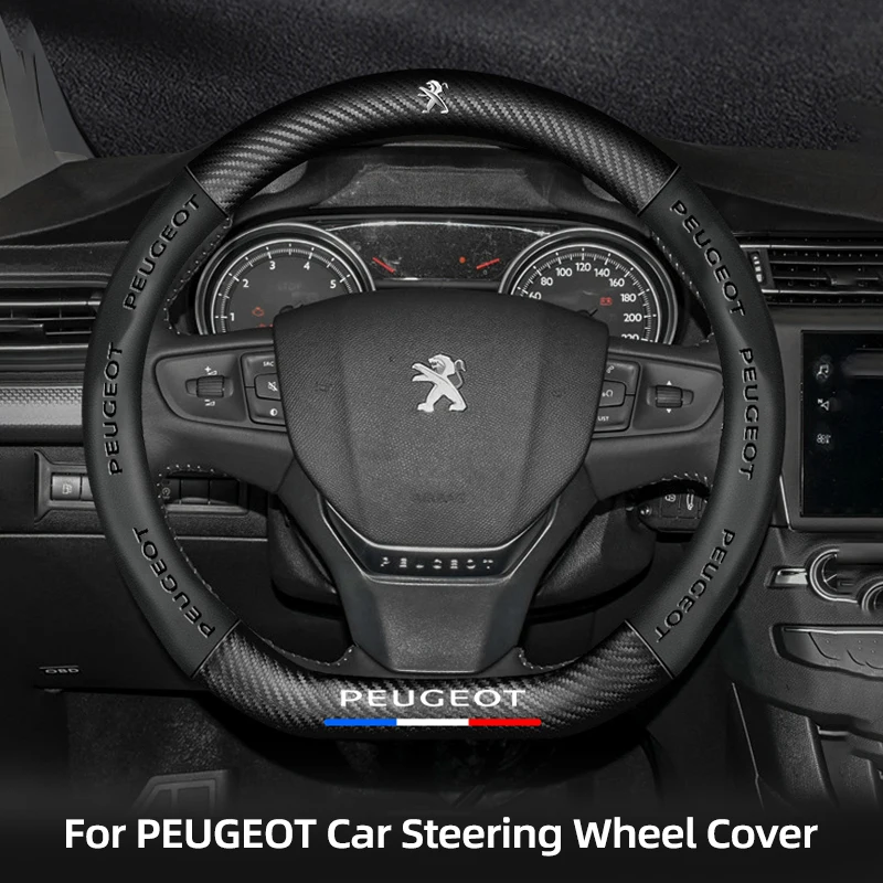 For Peugeot 108 208 308 2008 3008 4008 508L 5008 408 308S e2008 301 Car Carbon Fiber Leather Steering Wheel Cover Non-Slip Grip
For Peugeot 108 208 308 2008 3008 4008 508L 5008 408 308S e2008 301 Car Carbon Fiber Leather Steering Wheel Cover Non-Slip Grip