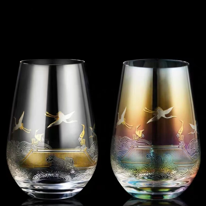 Chinese Style Collection Grade Crystal Wine Glass Gold Silver Burning Crane Gradient Water Tea Cup Air Beer Mug Whisky Tumbler
Chinese Style Collection Grade Crystal Wine Glass Gold Silver Burning Crane Gradient Water Tea Cup Air Beer Mug Whisky Tumbler