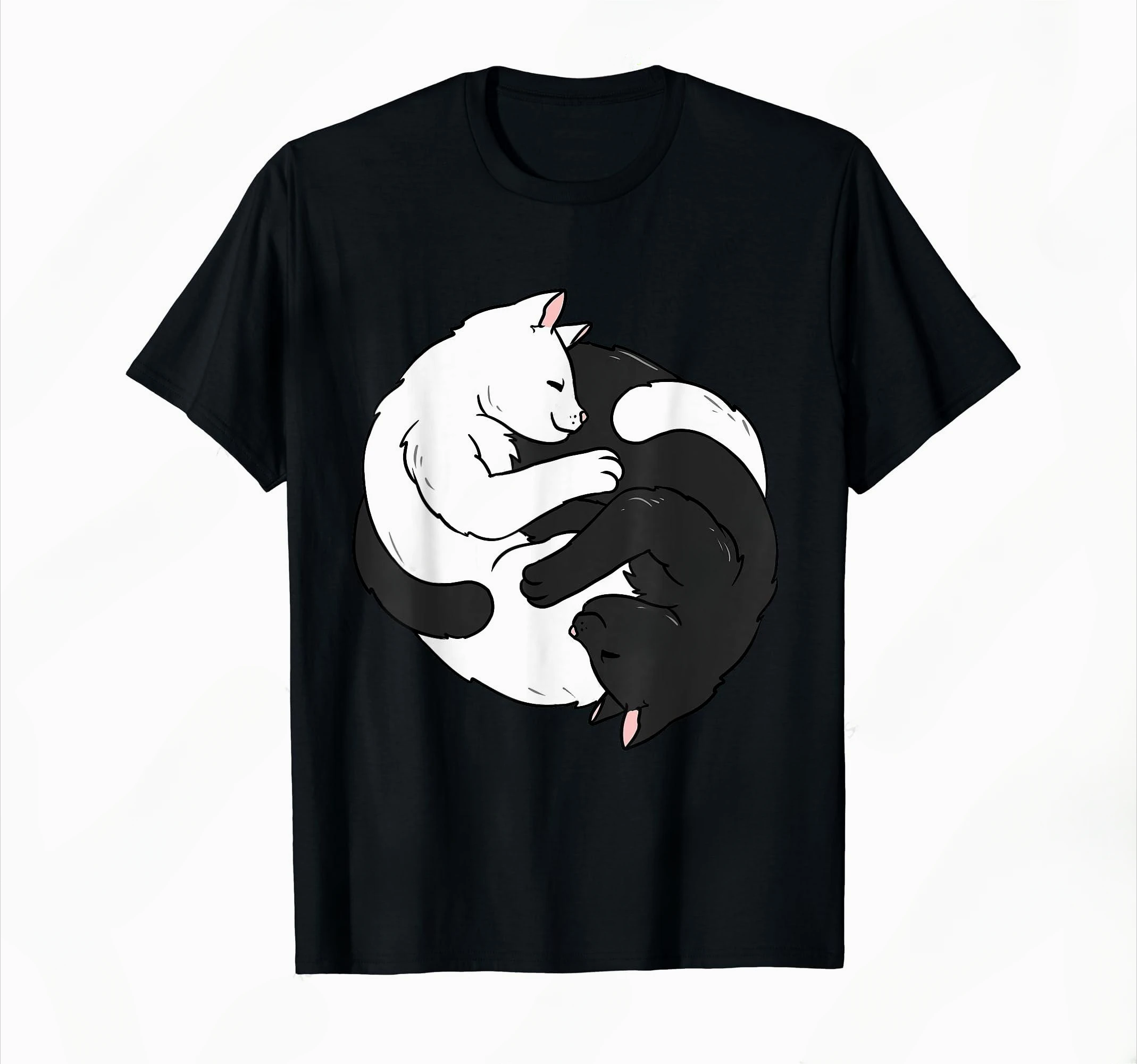 Мужские и женские футболки с рисунком Fun Cat Enthusiasts Инь Ян модная мужская одежда