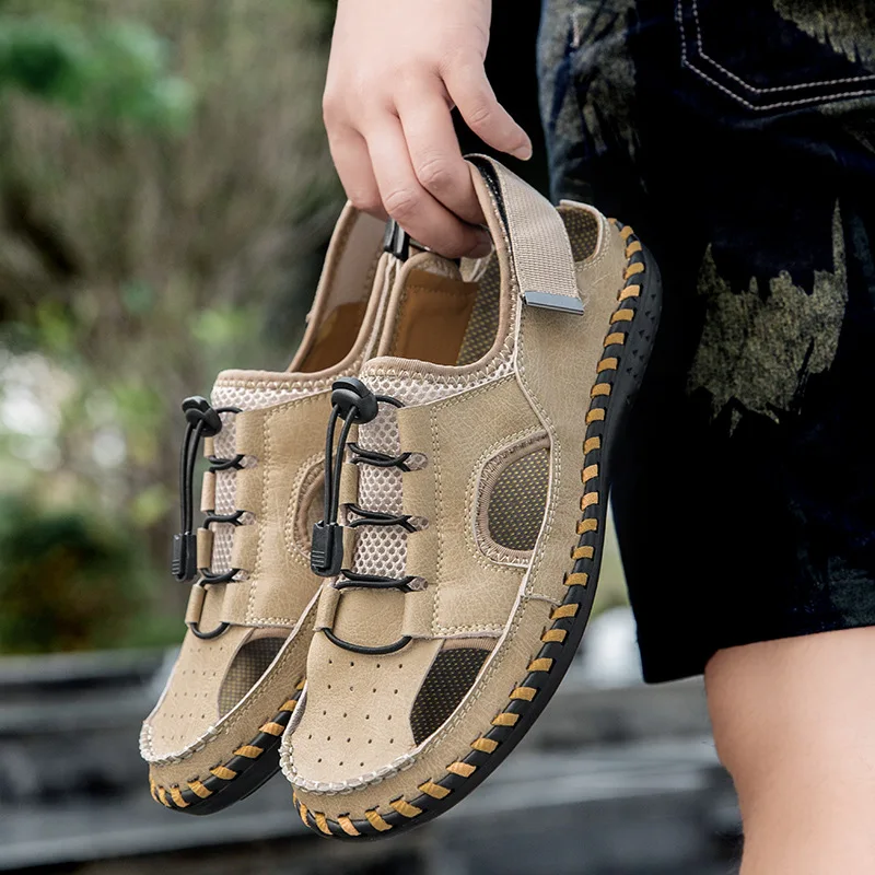 Сандалии мужские прогулочные, дизайнерские туфли на плоской подошве, для взрослых, пляжная обувь для отдыха, большие размеры 38-46, на лето
Сандалии мужские прогулочные, дизайнерские туфли на плоской подошве, для взрослых, пляжная обувь для отдыха, большие размеры 38-46, на лето