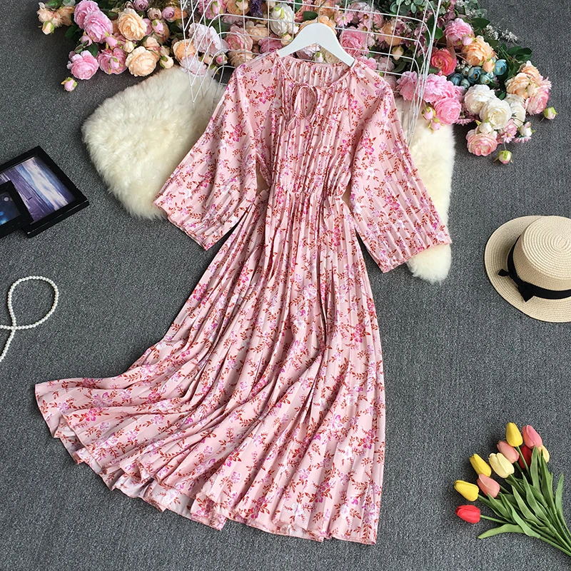 Женское платье с круглым вырезом Fitaylor, повседневное плиссированное платье средней длины со шнуровкой и цветочным принтом, весна-осень
Женское платье с круглым вырезом Fitaylor, повседневное плиссированное платье средней длины со шнуровкой и цветочным принтом, весна-осень