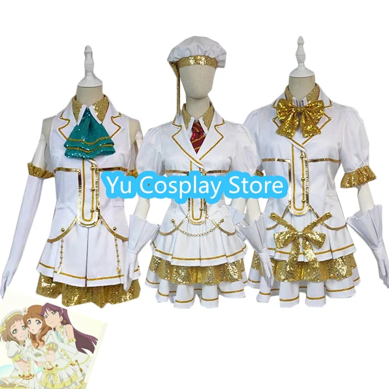 Lovelive A-RISE Kira Tsubasa Todo Erena Yuki Anju Косплей Костюм Вечернее Платье Хэллоуин Карнавальная