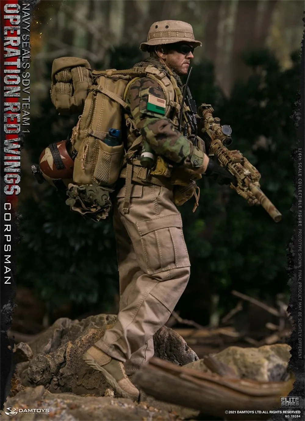 

1/6 DAMTOYS DAM 78084 Navy Seals SDV Team 1 Operation Red Wings Corpsman Khaki Military Pant Hat For 12inch Male Action Figures