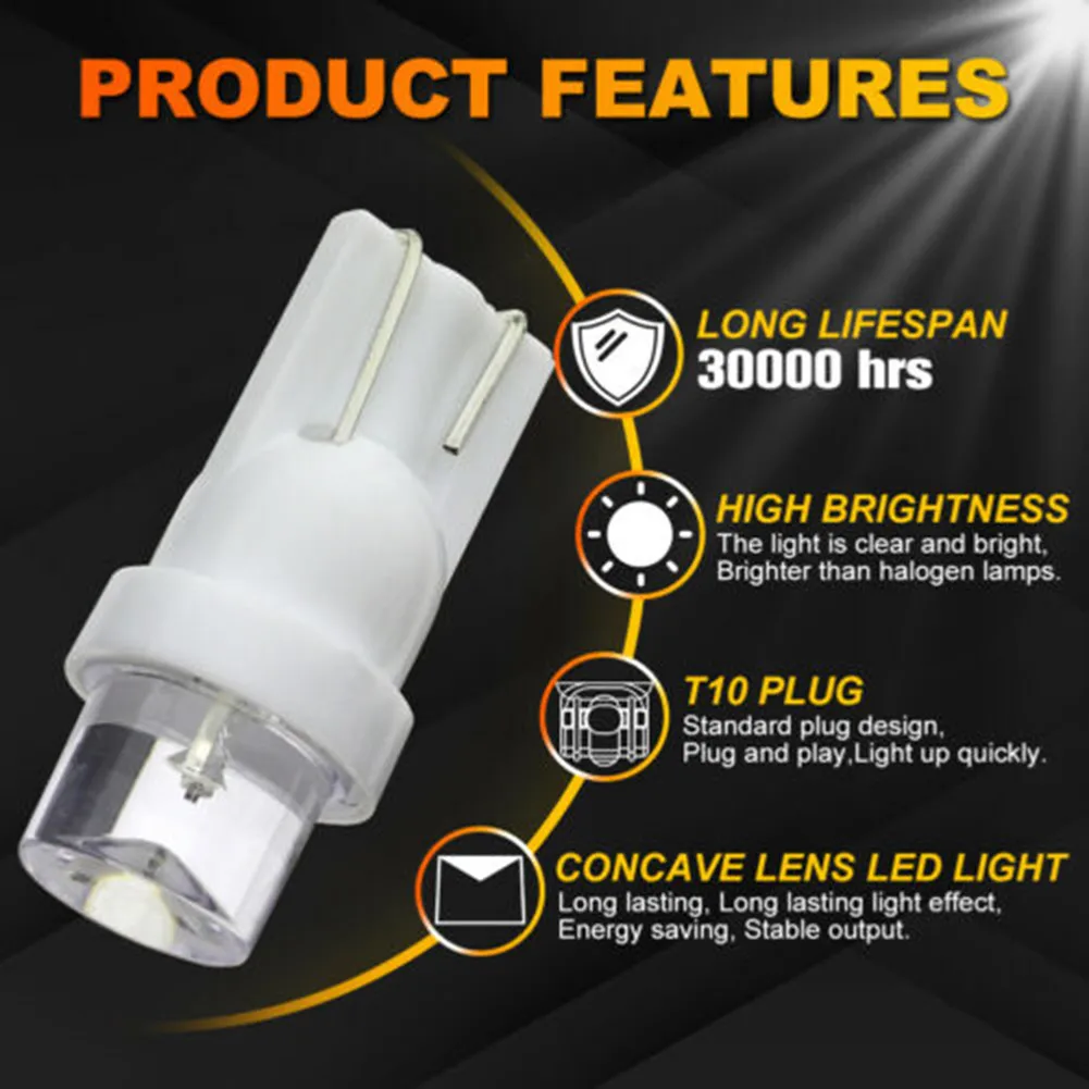 Dome T10 LED Bulb For Both External Interior Internal Use Lamp Map Reading Light Spotlight On Top
Dome T10 LED Bulb For Both External Interior Internal Use Lamp Map Reading Light Spotlight On Top