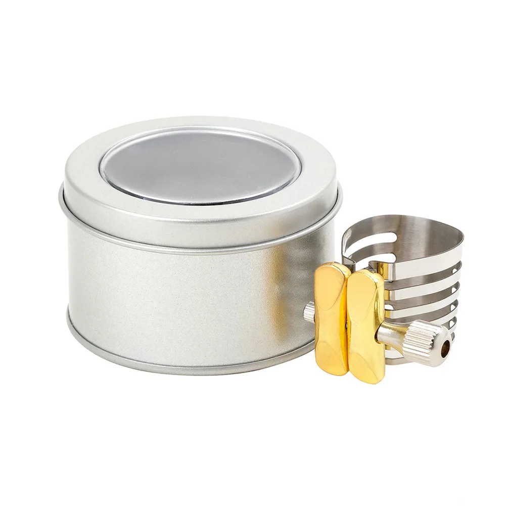 1pc Sax Ligature With Storage Box Stainless Steel Adjustable Saxophone Ligature Clip For Tenor Alto Soprano Sax Mouthpiece
1pc Sax Ligature With Storage Box Stainless Steel Adjustable Saxophone Ligature Clip For Tenor Alto Soprano Sax Mouthpiece